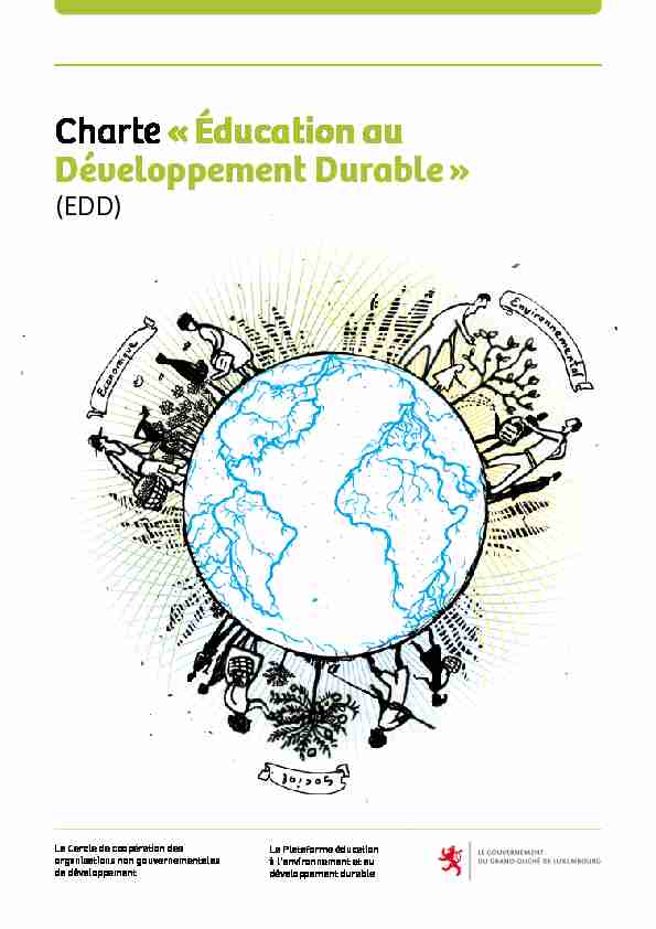 Charte « Éducation au développement durable » (EDD)