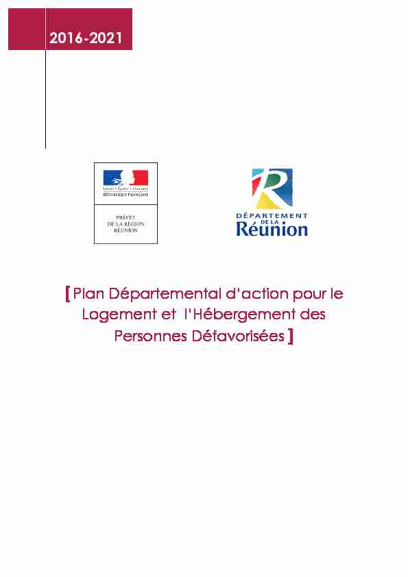 [PDF] Plan Départemental daction pour le Logement et l  - DEAL Réunion