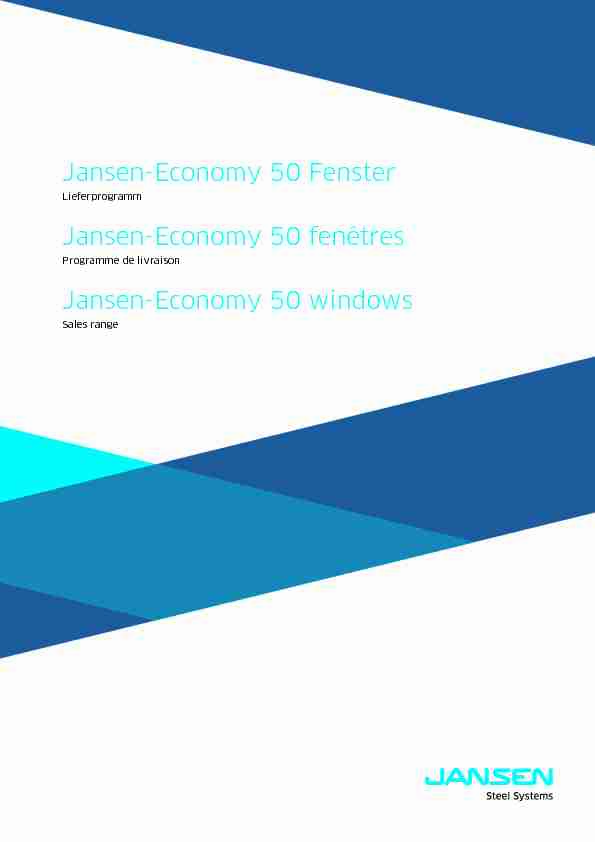 Jansen-Economy 50 Fenster Jansen-Economy 50 fenêtres Jansen