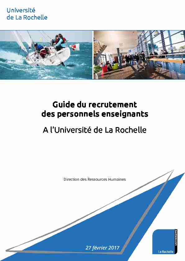 [PDF] Guide du recrutement des personnels enseignants A lUniversité de