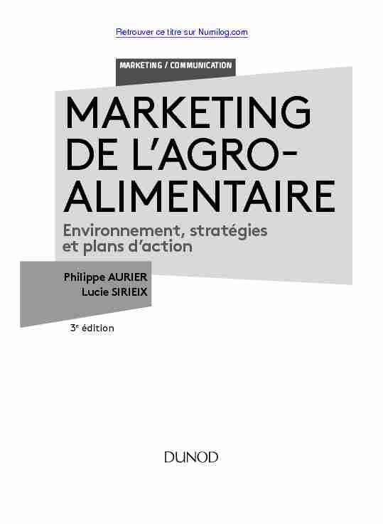 [PDF] MARKETING DE LAGRO ALIMENTAIRE - Numilog