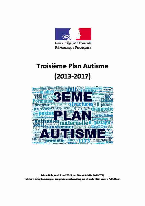 [PDF] Troisième Plan Autisme (2013-2017) - CNSA