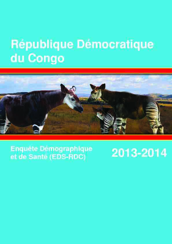 République Démocratique du Congo Enquête Démographique et