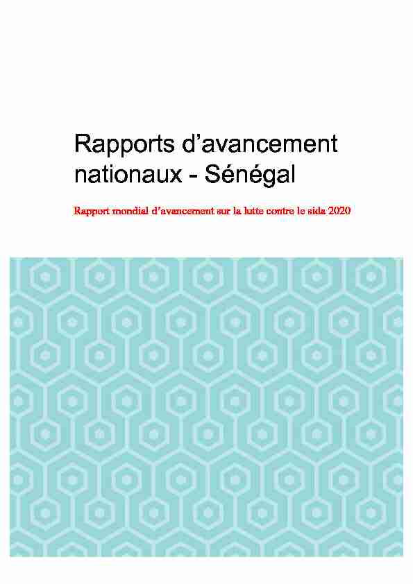 Rapports davancement nationaux - Sénégal