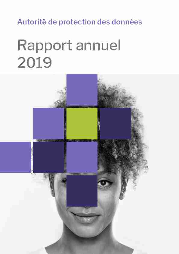 Autorité de protection des données - Rapport annuel 2019