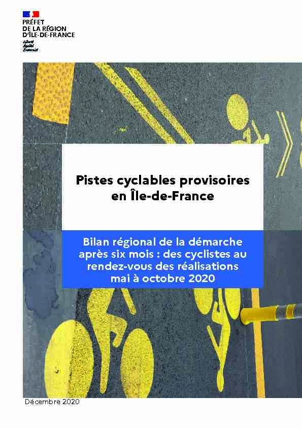 Pistes cyclables provisoires en Île-de-France
