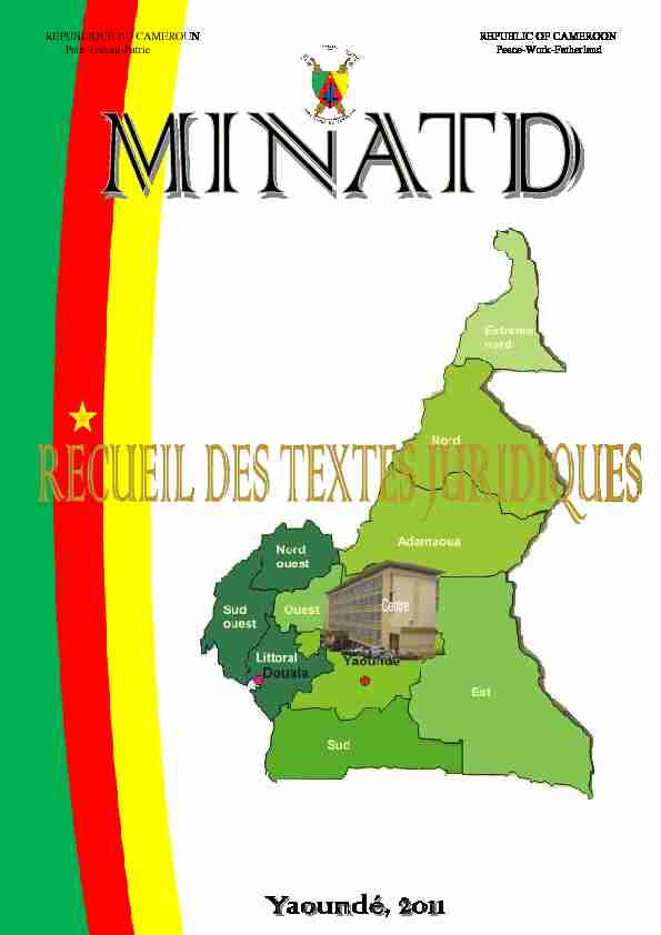REPUBLIQUE DU CAMEROUN REPUBLIC OF CAMEROON Paix