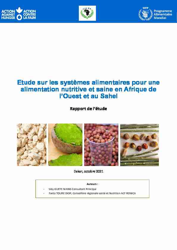 Etude sur les systèmes alimentaires pour une alimentation nutritive