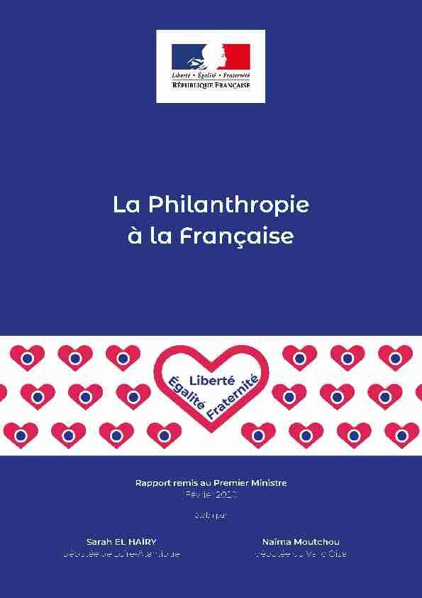 rapport La Philanthropie à la française