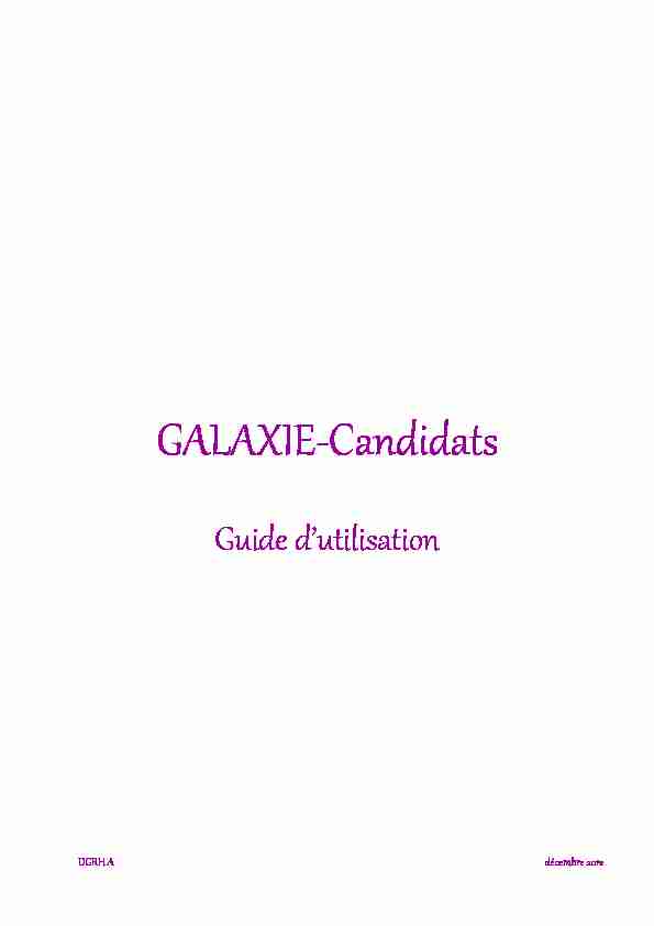 GALAXIE-Candidats - obspmfr