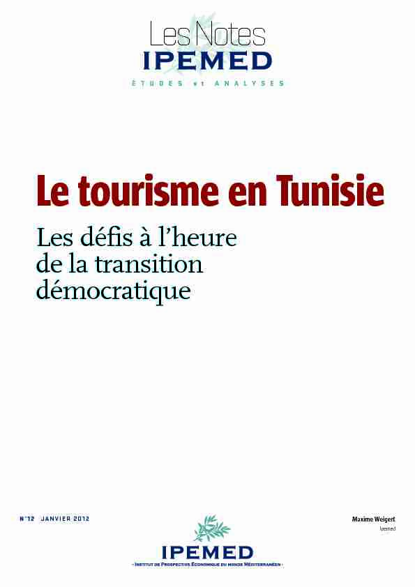 [PDF] Le tourisme en Tunisie - IPEMED