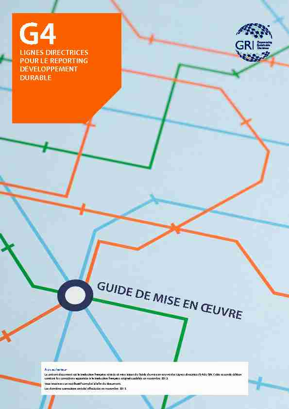 [PDF] 1 LIGNES DIRECTRICES POUR LE REPORTING  - Alba Conseil