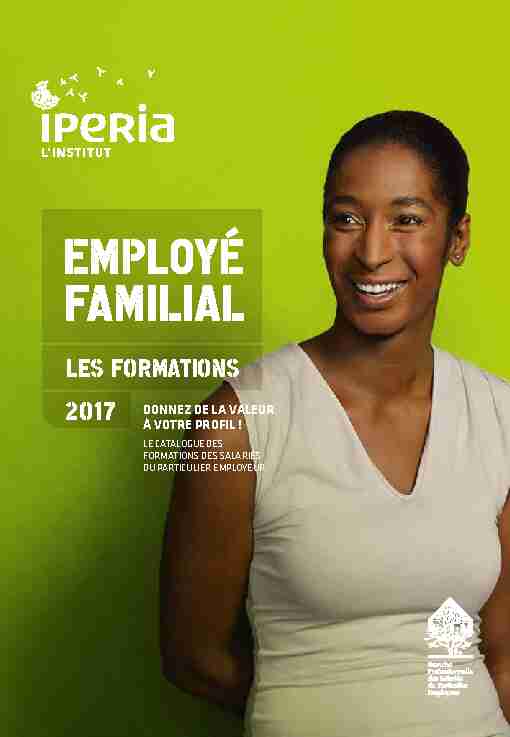 LES FORMATIONS 2017