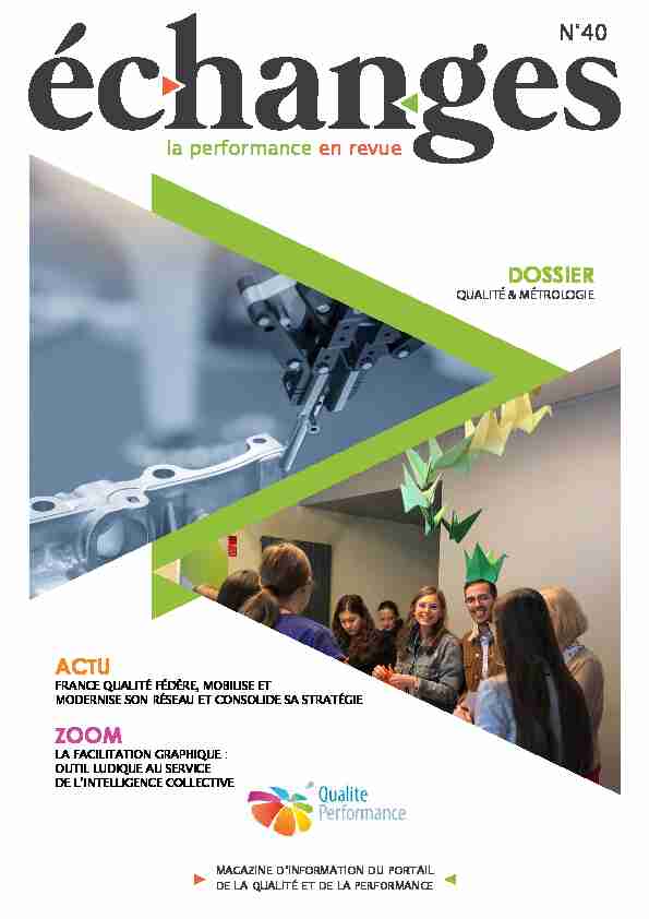 [PDF] N°40 ACTU ZOOM DOSSIER - Qualité performance