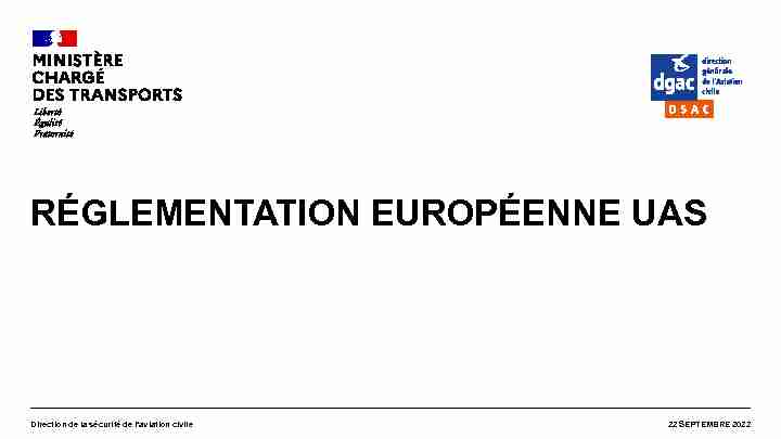[PDF] Présentation règlementation européenne drones - Ministère de la