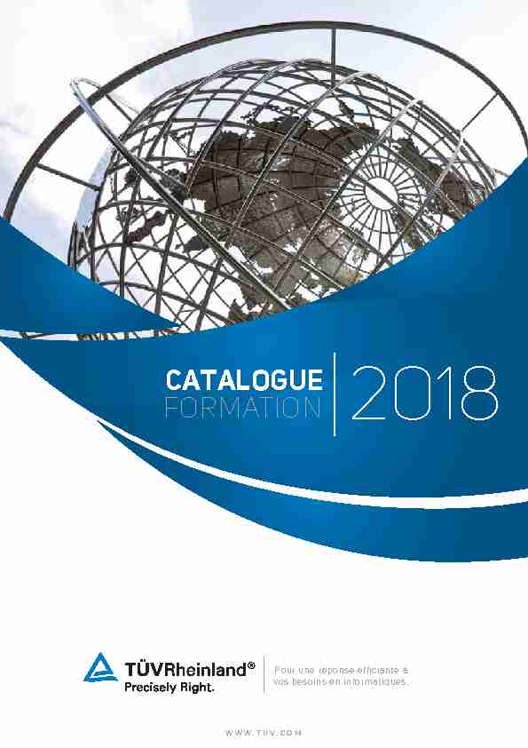 [PDF] catalogue Formation TUV 2018 final - TUV Rheinland