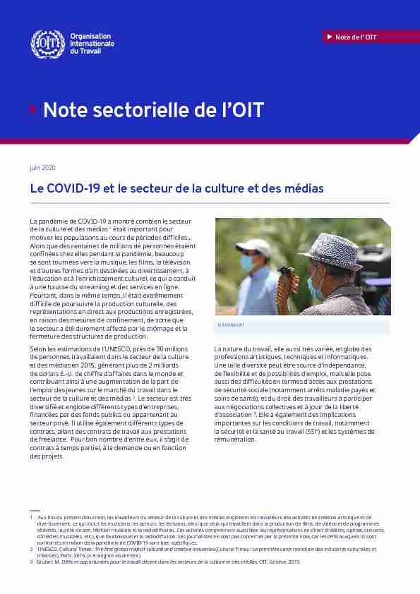 [PDF] Note sectorielle de lOIT - ILO