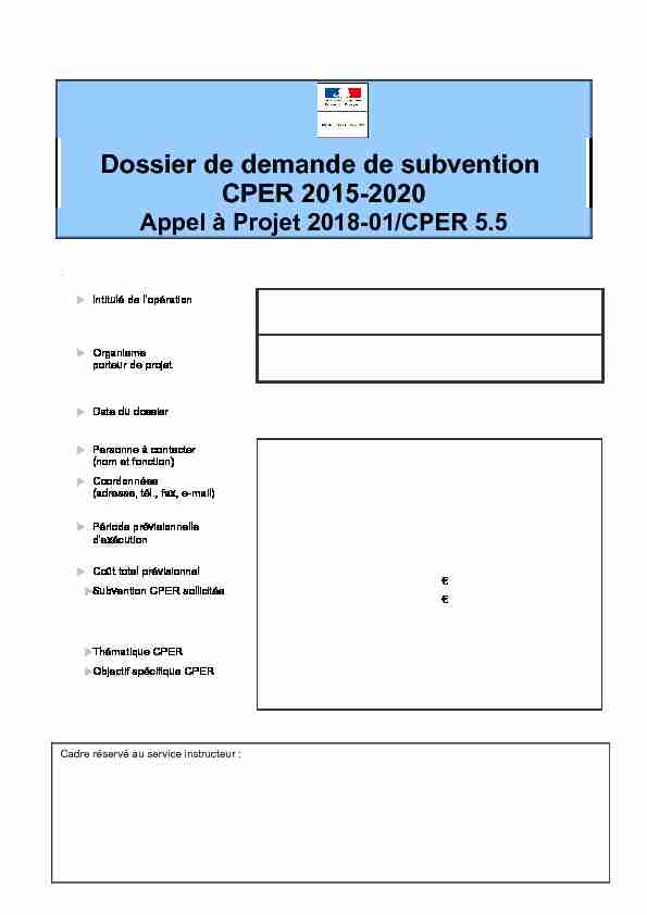 dossier demande de subvention CPER 2015-2020-1
