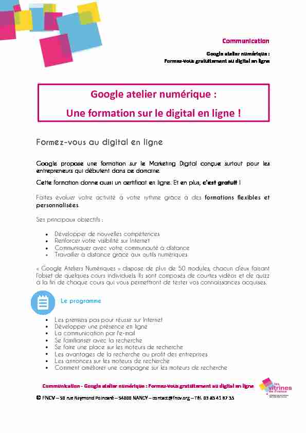 Google atelier numérique : Une formation sur le digital en ligne !