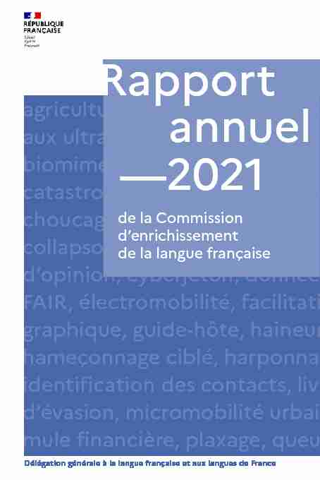 Rapport annuel —2021
