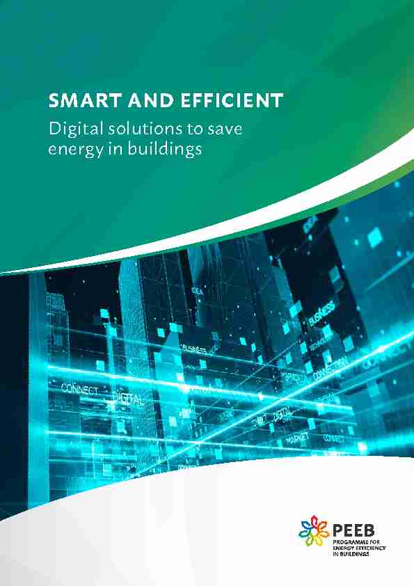 Smart and Efficient – Digital solutions to save energy in buildings
