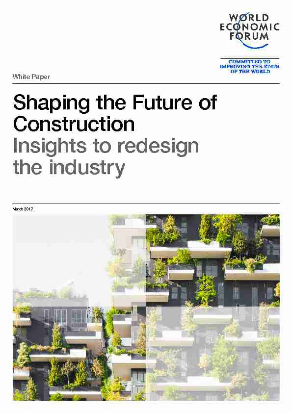 Shaping the Future of Construction Insights to redesign the industry