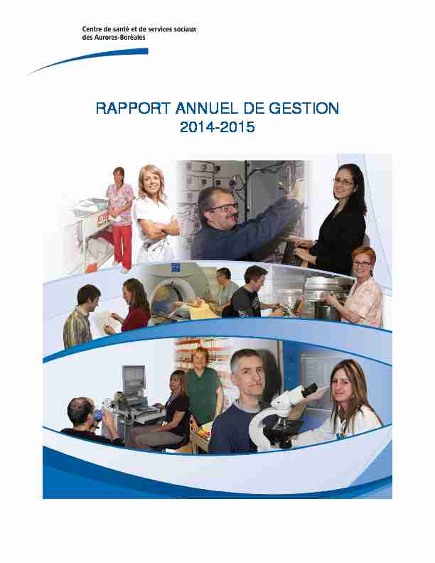 Rapport annuel de gestion du CSSSAB 2013-14