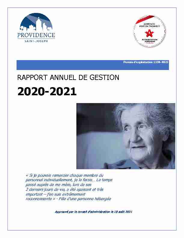 rapport annuel de gestion - 2020-2021