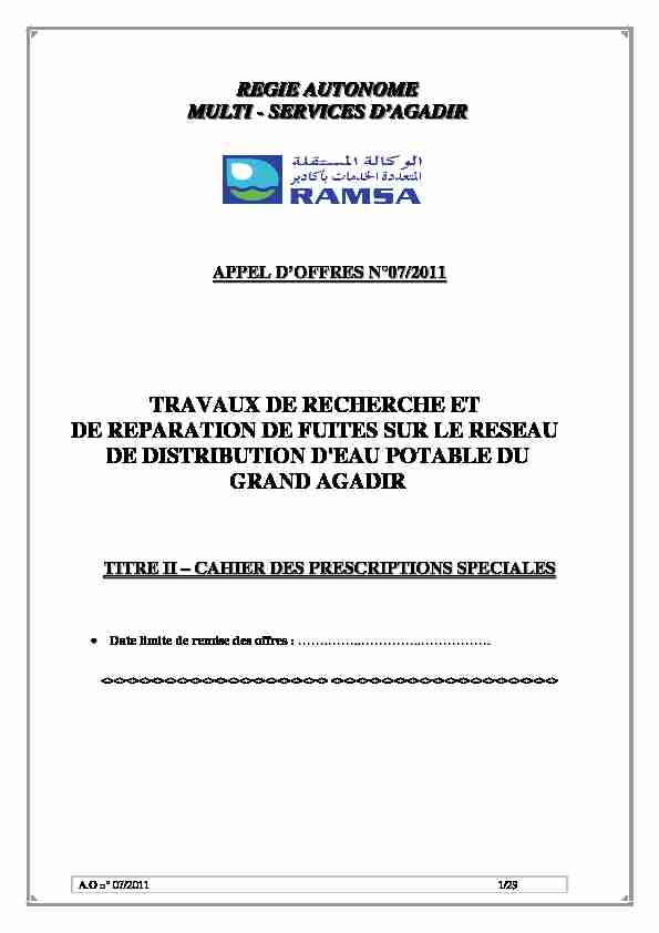 pdf TRAVAUX DE RECHERCHE ET DE REPARATION DE FUITES SUR LE RESEAU