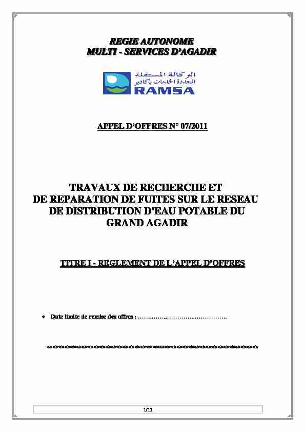 [PDF] TRAVAUX DE RECHERCHE ET DE REPARATION DE FUITES SUR