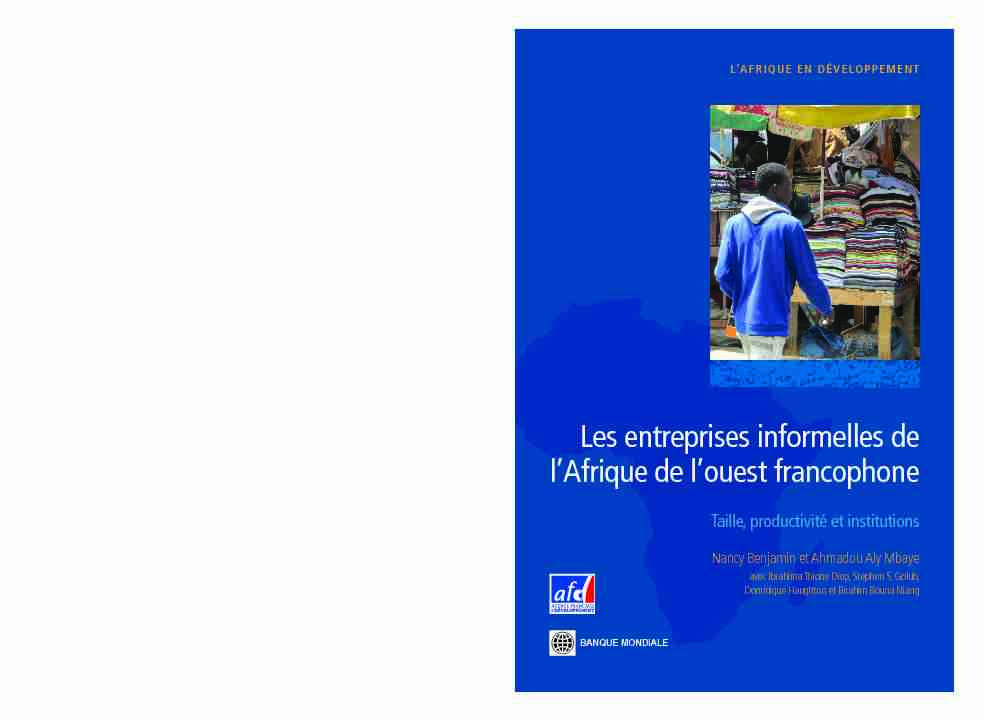 Les entreprises informelles de lAfrique de louest francophone