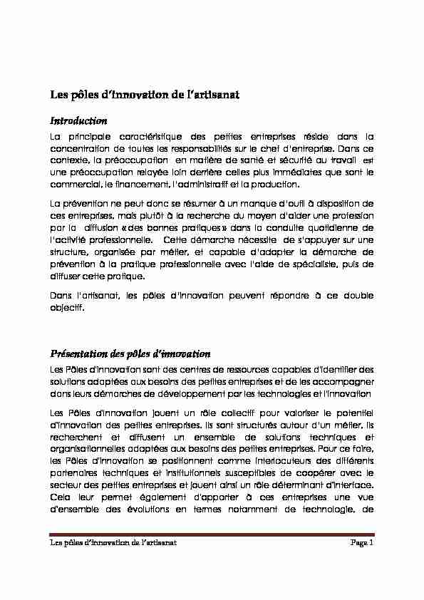 [PDF] Les pôles innovation