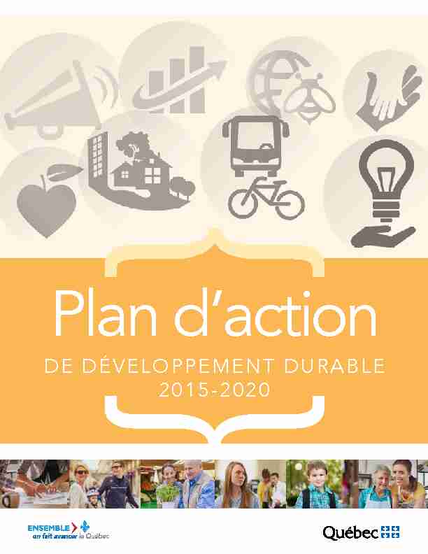 Plan daction de développement durable 2015-2020 du ministère de
