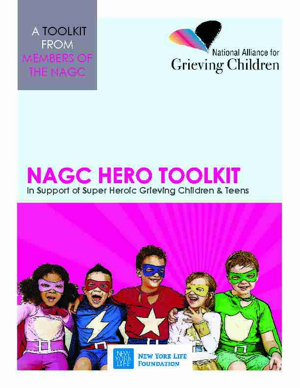 NAGC Hero Toolkit: In Support of Super Heroic Grieving Children