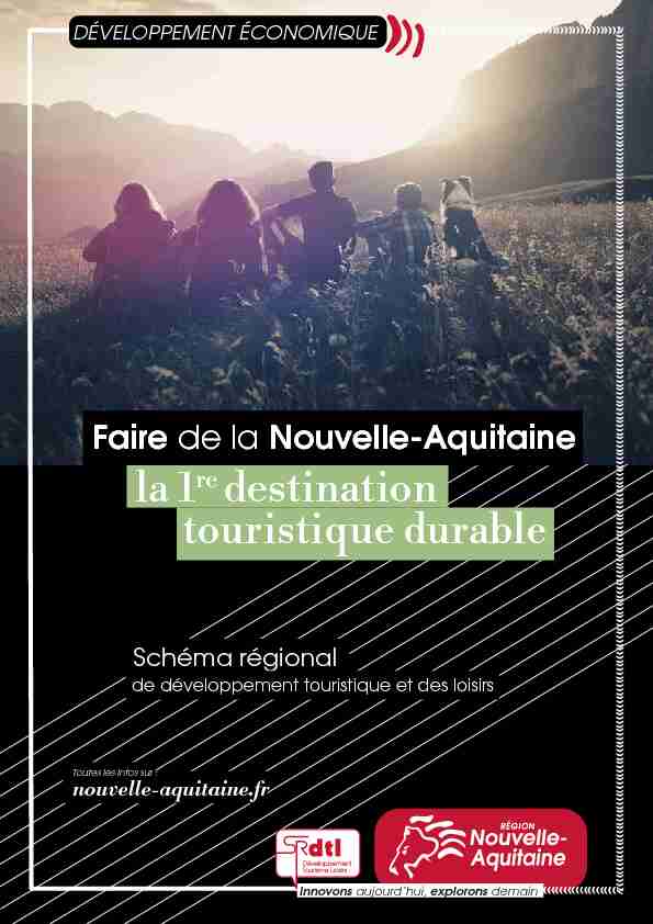 Faire de la Nouvelle-Aquitaine - la 1re destination touristique durable