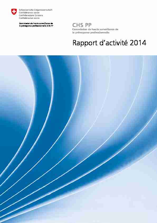 Rapport dactivité 2014