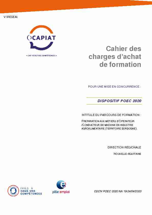 [PDF] Cahier des charges dachat de formation - Ocapiat