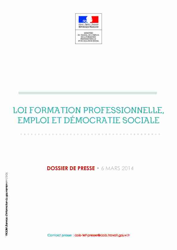 Loi Formation professionnelle emploi et démocratie sociale