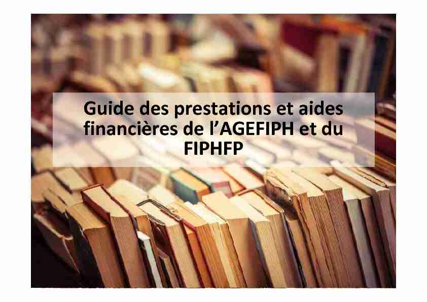 Guide des aides et prestations AGEFIPH FIPHFP juillet 2020 version
