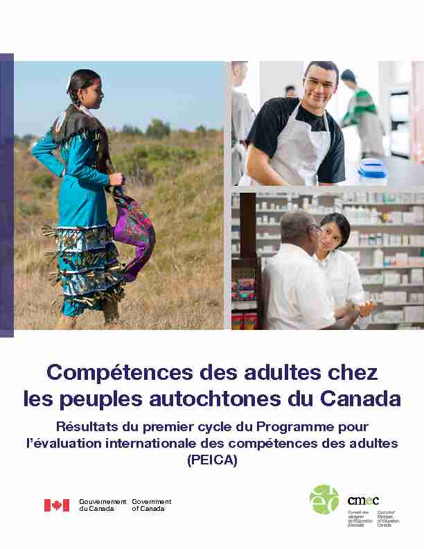 Compétences des adultes chez les peuples autochtones du Canada