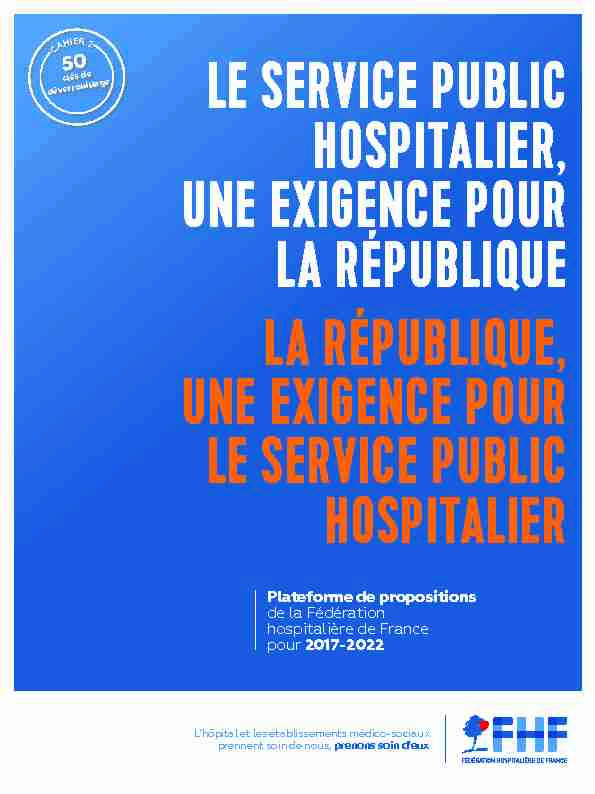 le service public hospitalier une exigence pour la république