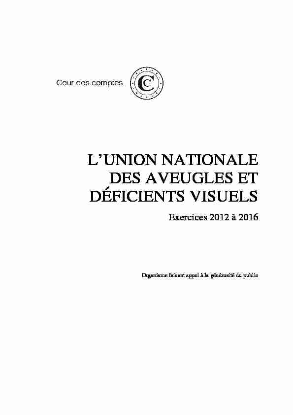 LUnion nationale des aveugles et déficients visuels (Unadev