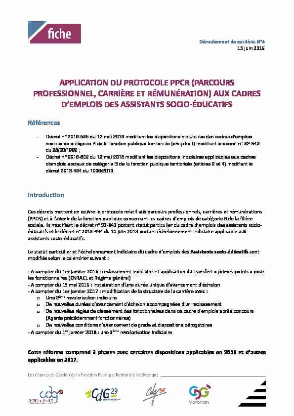 application du protocole ppcr (parcours professionnel carrière et