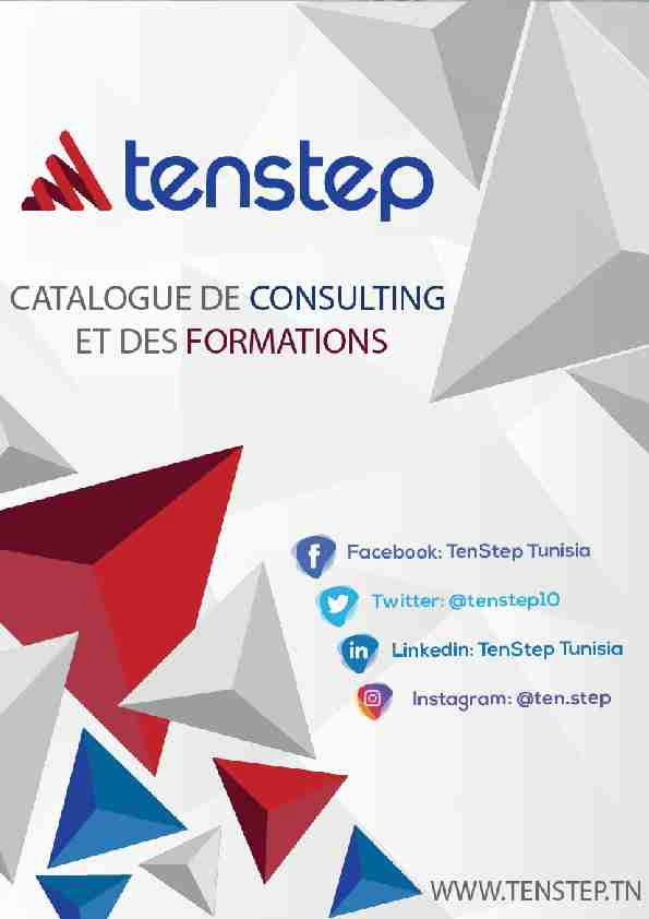 [PDF] ManageMent de Projet - Tenstep Tunisie