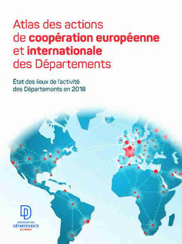 Atlas des actions de coopération européenne et internationale des