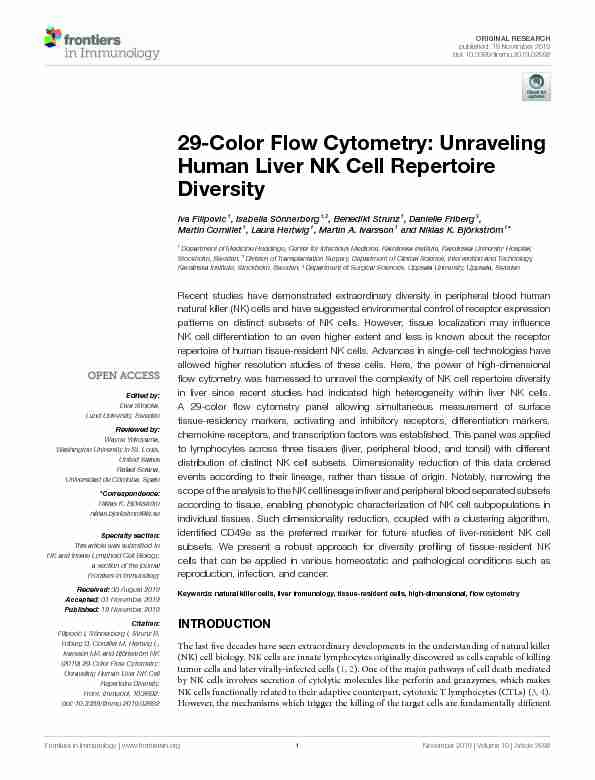 29-Color Flow Cytometry: Unraveling Human Liver NK Cell