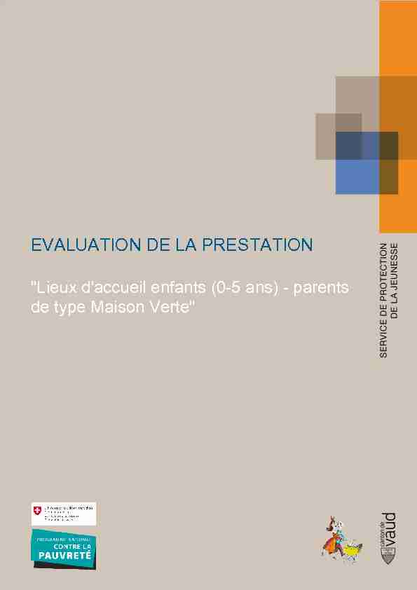 EVALUATION DE LA PRESTATION - Lieux daccueil enfants (0-5