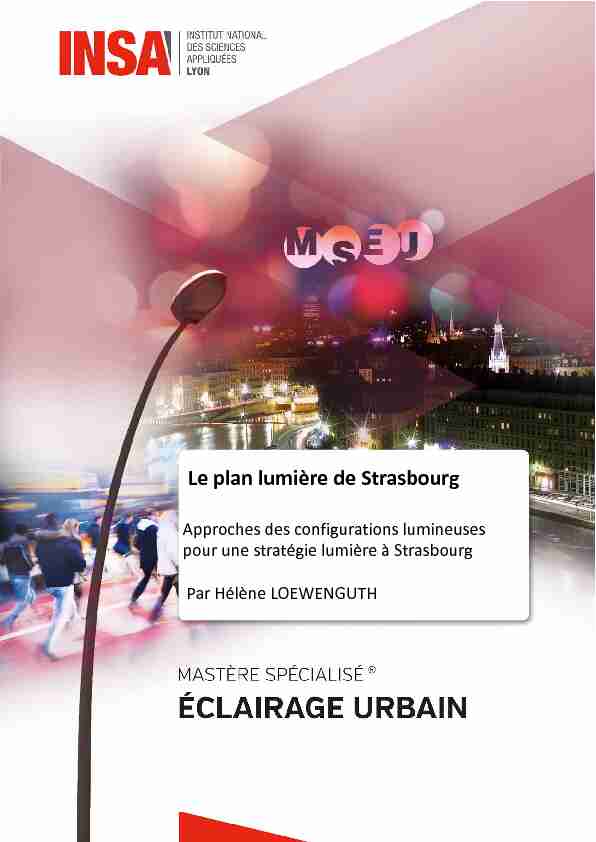 Le plan lumière de Strasbourg