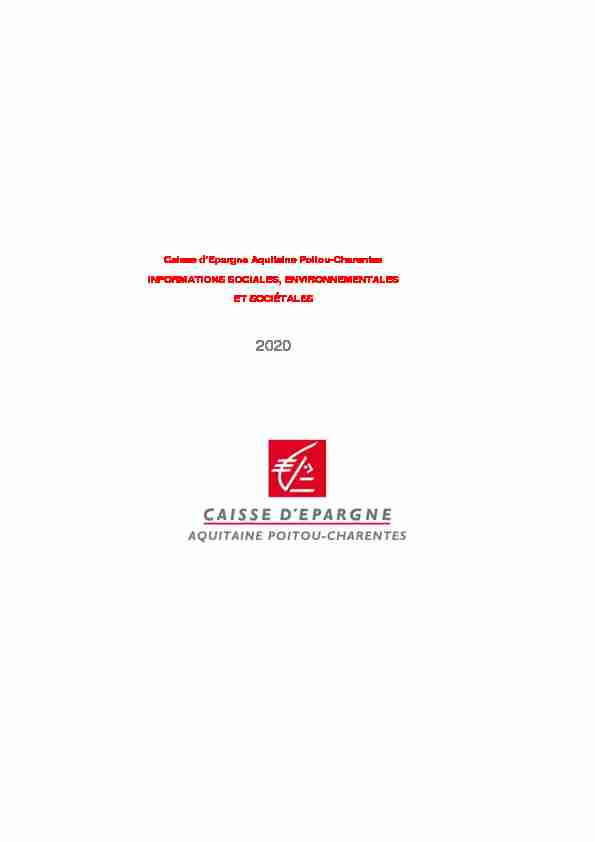 Caisse dEpargne Aquitaine Poitou-Charentes INFORMATIONS