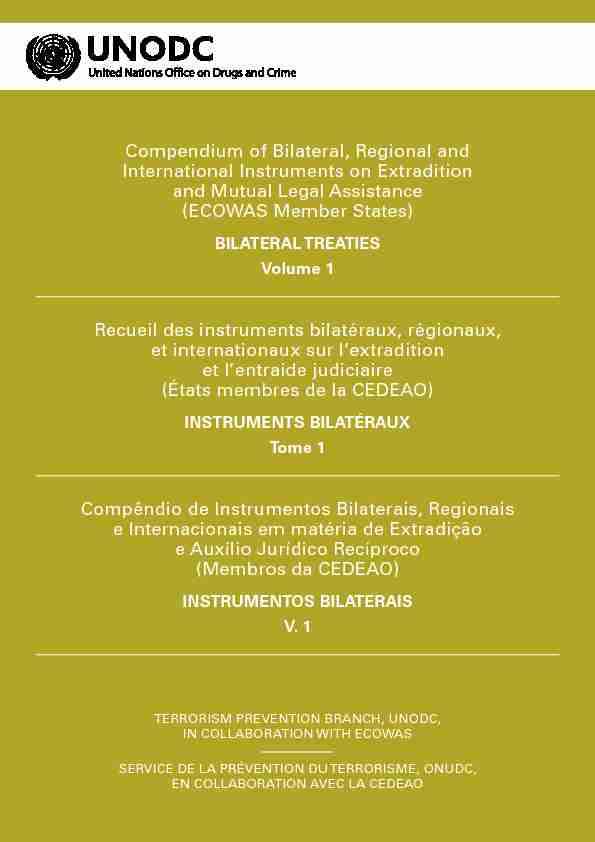 [PDF] Compendium of Bilateral, Regional and International Instruments on